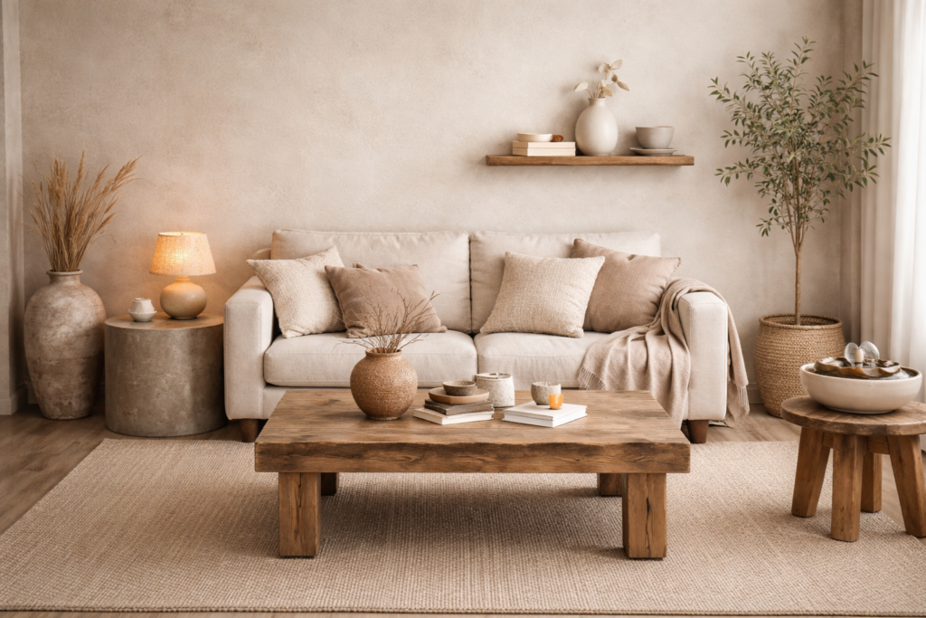 wabi sabi living room
